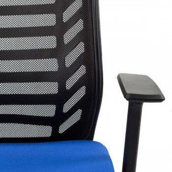 SILLA OPERATIVA TAPIZADA AZUL ROCADA
