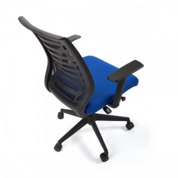 SILLA OPERATIVA TAPIZADA AZUL ROCADA