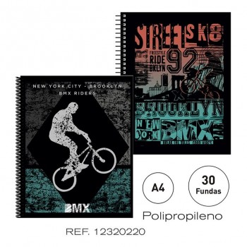 CARPETA 30 FUNDAS EXTREME