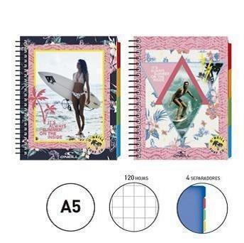 SENFORT ONEIL GIRLS CUADERNO A-5 120 HOJAS 4 SEPARADORES