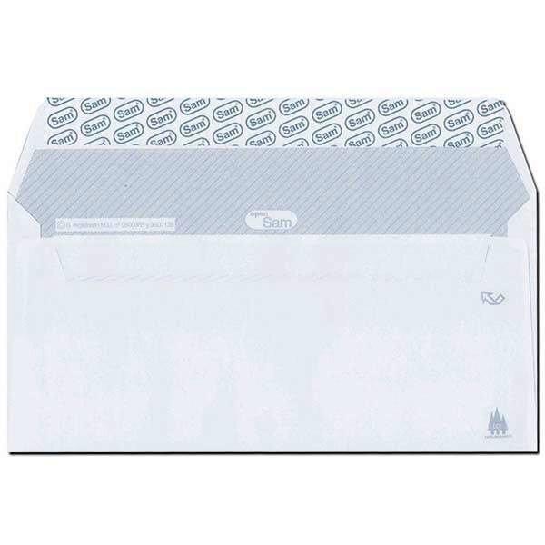 Sobre SAM 115X225 blanco 90 GRAMOS CIERRE SILICONA CAJA DE 500