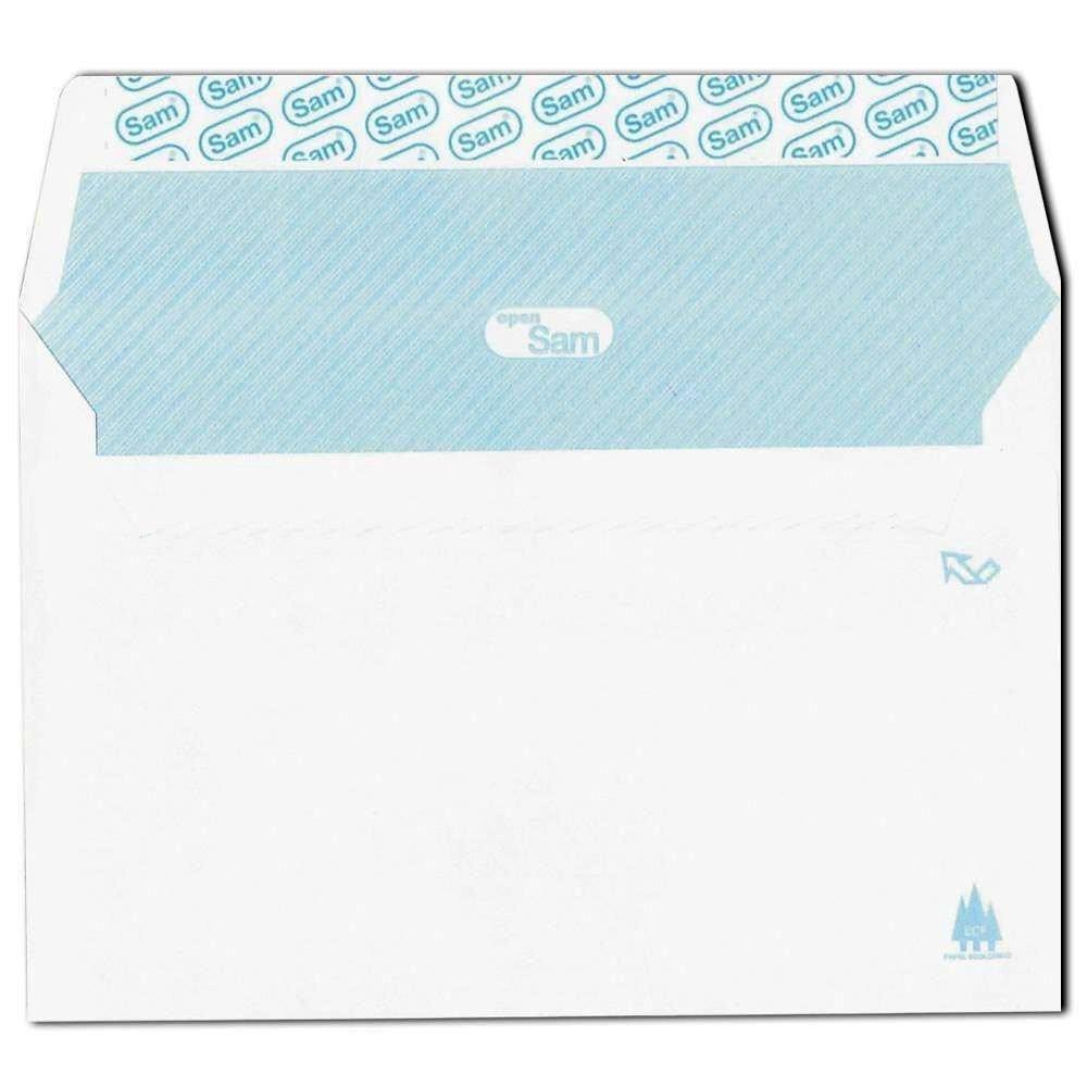 SOBRE SAM 190X250 CUARTILLA PROLONGADA BLANCO 90 GRAMOS CAJA DE 250