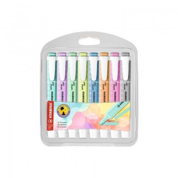 Estuche 8 rotuladroes Stabilo Swing color pastel