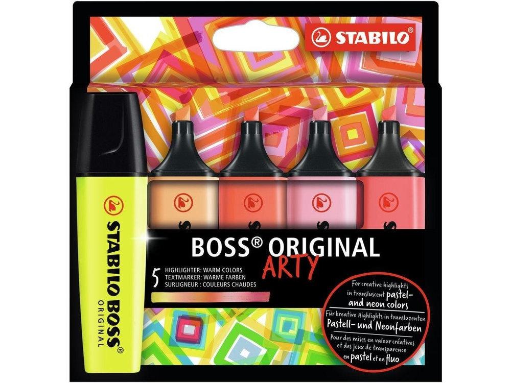 Estuche 5 uds. Stabilo Boss colores cálidos