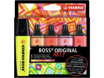 Estuche 5 uds. Stabilo Boss colores cálidos