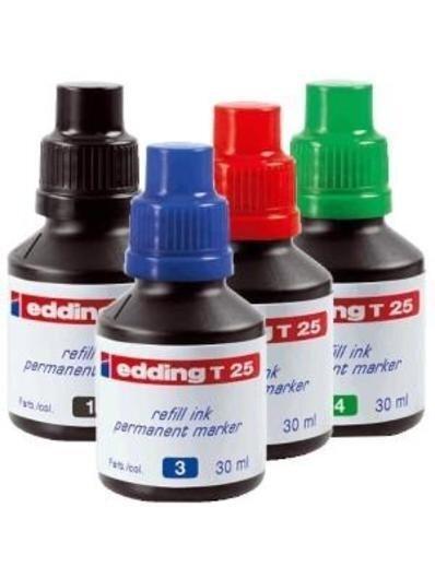 FRASCO DE TINTA PERMANENTE EDDING T-25 COLORES