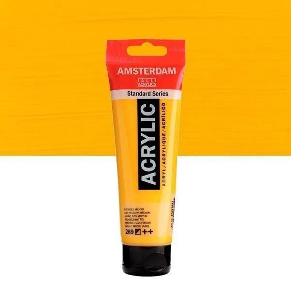 ACRÍLICOS AMSTERDAM TUBO 120 ML AMARILLO AZO MEDIO 269