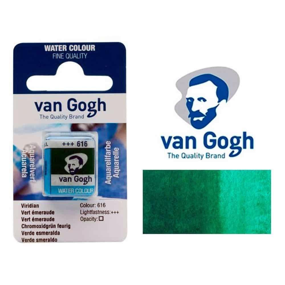 ACUARELA VAN GOGH PASTILLA VERDE ESMERALDA 616