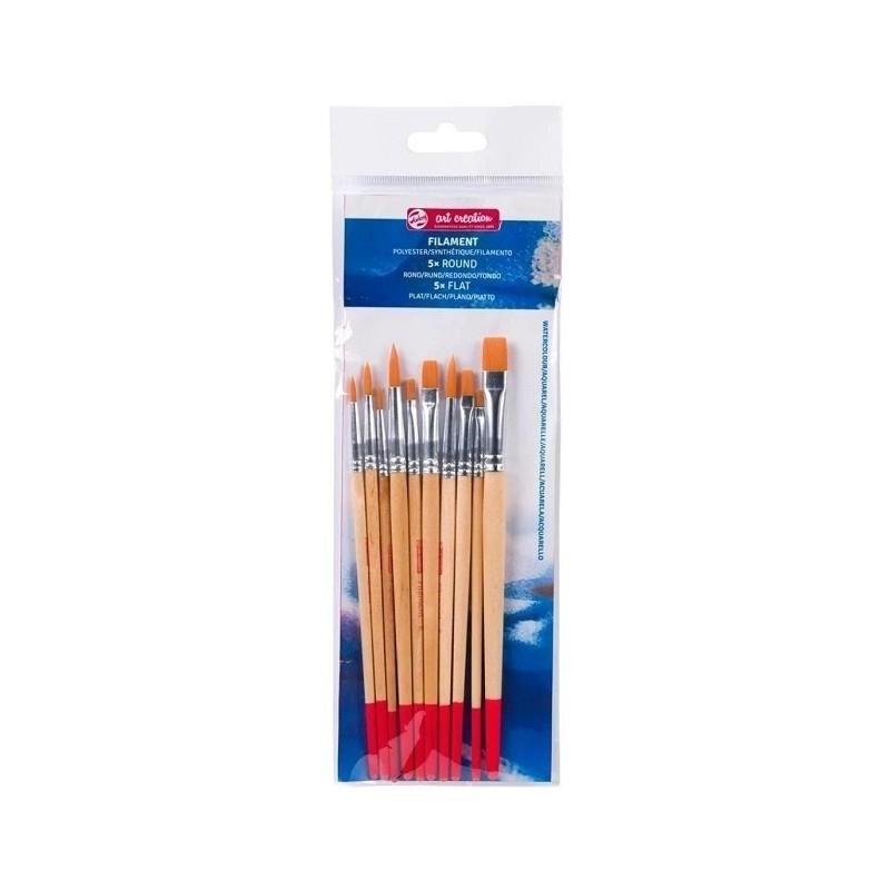 PINCEL FILAMENT ESTUCHE 10UD BS TALENS ART CREATION