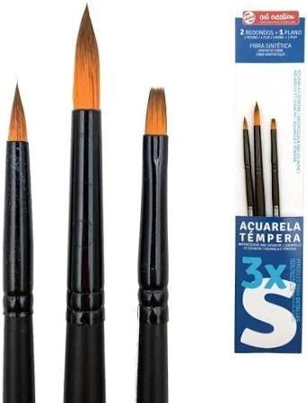 PINCEL ACUARELA ESTUCHE 3UD S