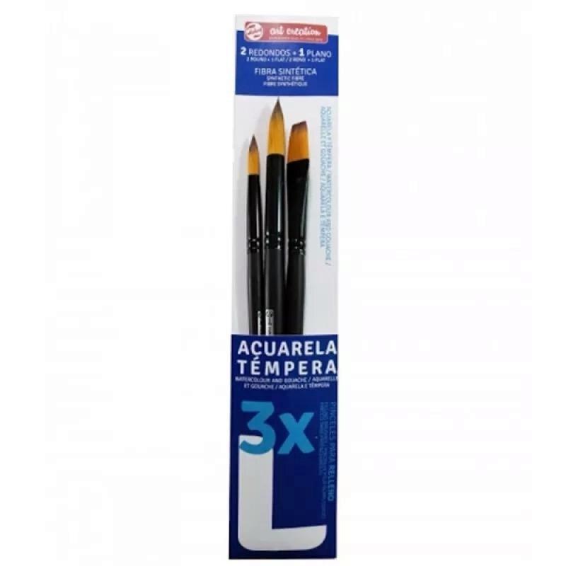 PINCEL ACUARELA ESTUCHE 3UD L