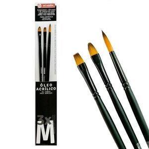 PINCEL OLEO/ACRÍLOS ESTUCHE 3UD M