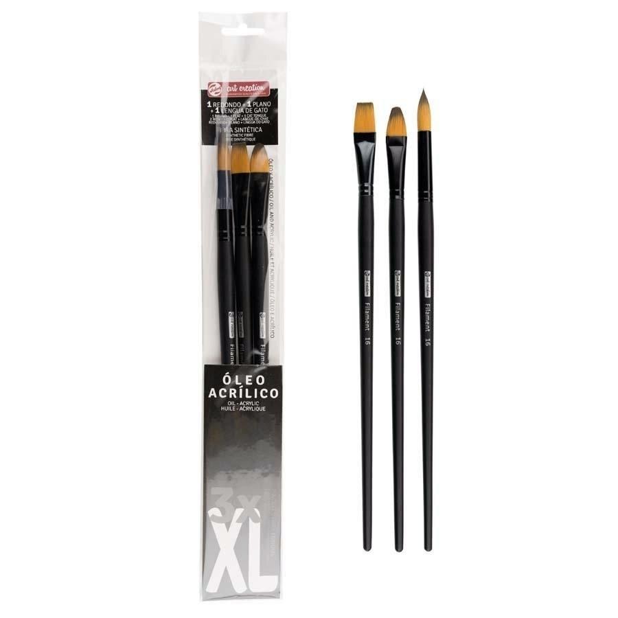 PINCEL OLEO/ACRÍLICO ESTUCHE 3UD XL