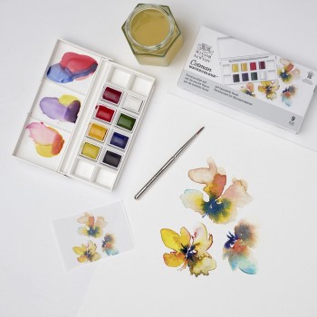 SET ACUARELA FLORAL C234