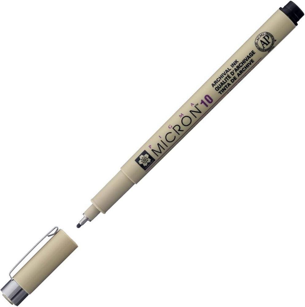 ROTULADOR CALIBRADO SAKURA PIGMA MICRON 10 - 0.60 MM - NEGRO