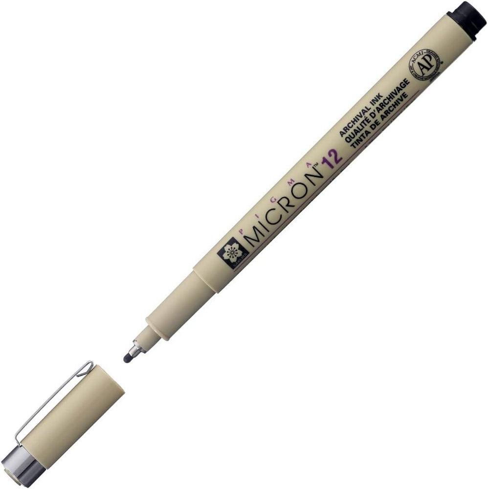 ROTULADOR CALIBRADO SAKURA PIGMA MICRON 12 - 0.70 MM - NEGRO