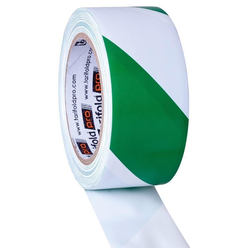 CINTA MARCADORA DE SUELO RALLAS BLANCO / VERDE