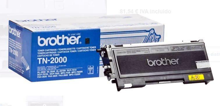 TONER BROTHER TN2000 NEGRO