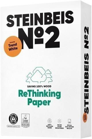 PAPEL RECICLADO 80 GR. A4 ISO 80 PAQ. 500 H STEINBEIS Nº2