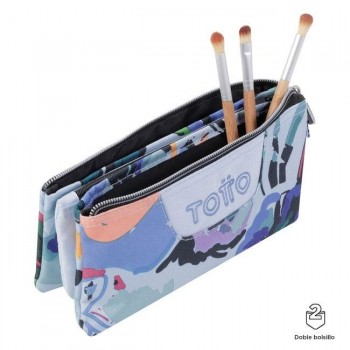 ESTUCHE TOTTO TRIPLE LIENZO FLORAL 22 4H1