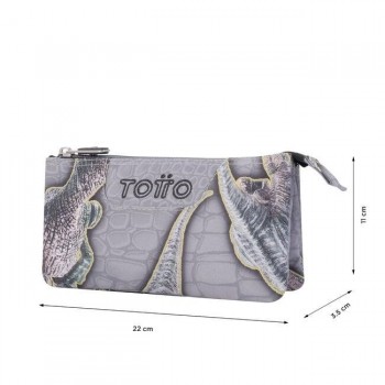 ESTUCHE TOTTO TRIPLE DINOSAURIOS 22 4Y5