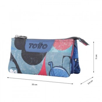 ESTUCHE TOTTO TRIPLE CYBER MONSTRUOS 23 6JP