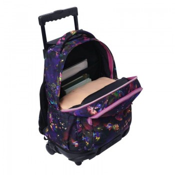MOCHILA RUEDAS BOMPER RENGLONES TALLA L - FLOWER GALAXY