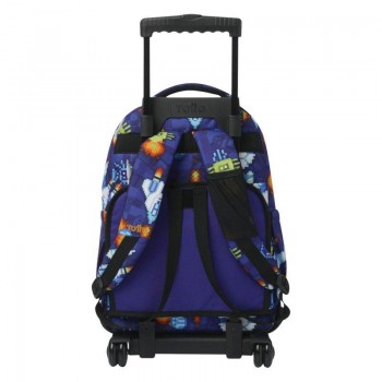 MOCHILA TOTTO RUEDAS CHICO SPACE BLUE 8FK