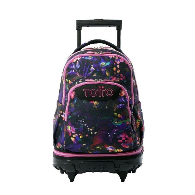 MOCHILA RUEDAS DESMONTABLE TIZA TALLA L - FLOWER GALAXY