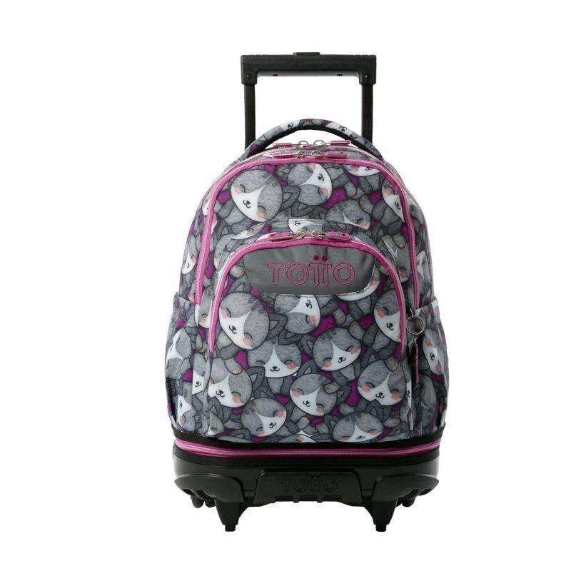 MOCHILA RUEDAS DESMONTABLE TIZA TALLA L - KITTEN ROSE