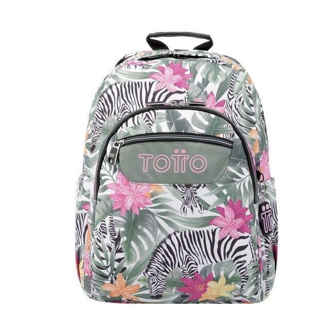 MOCHILA TOTTO ADAPTABLE TROPICAL CEBRAS 23 4HW