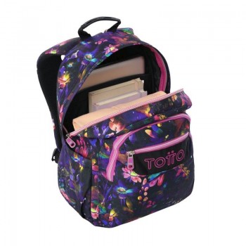 MOCHILA ACUARELES TALLA L - FLOWER GALAXY