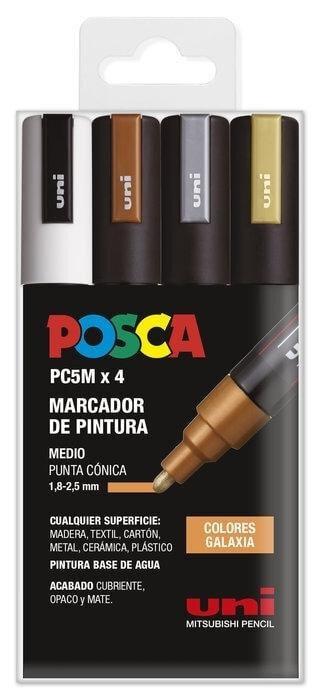 ESTUCHE 4 MARCADORES POSCA PC-5M GALAXIA
