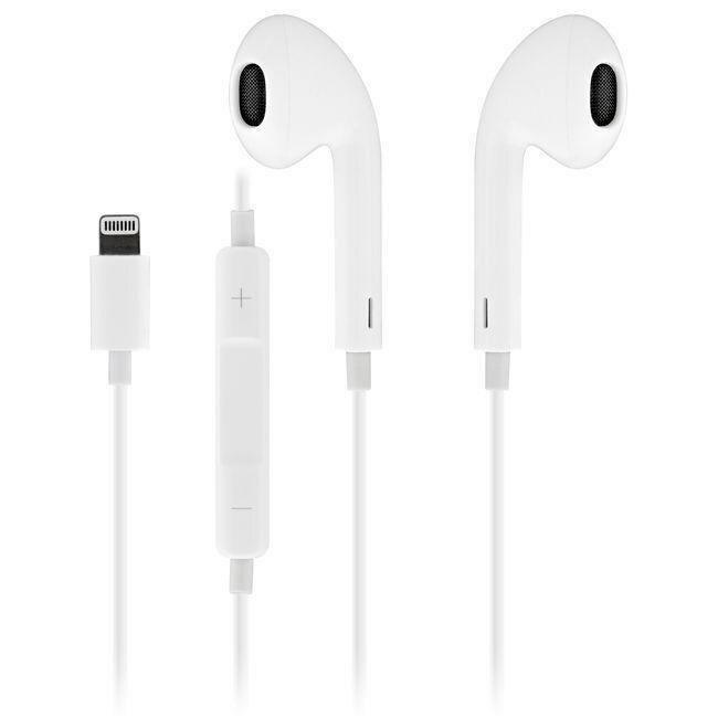 AURICULARES CON CABLE LIGHTNING (PARA IPHONE)  SEMI IN-EAR BLANCO MICROFONO INTEGRADO