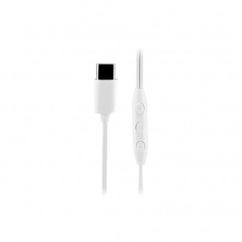 AURICULARES CON CABLE USB-C SEMI IN-EAR BLANCO MICROFONO INTEGRADO
