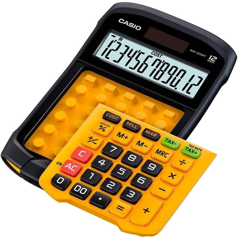 CALCULADORA DE SOBREMESA CASIO 12 DIGITOS WM-320MT AMARILLO Y NEGRO