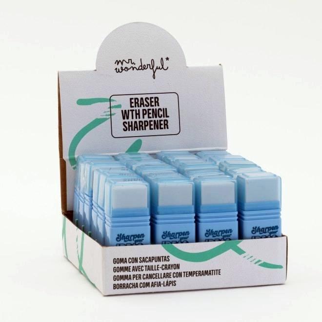 SACAPUNTAS CON GOMA DE BORRAR MR WONDERFUL LET ME FIX IT