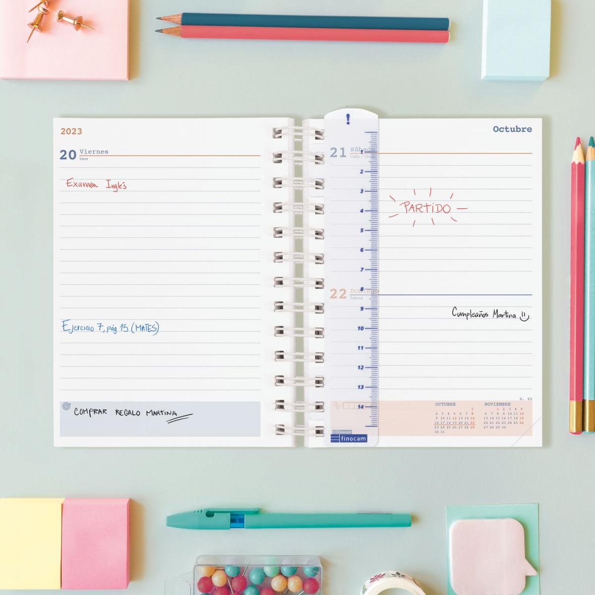 Agendas Escolares día página 